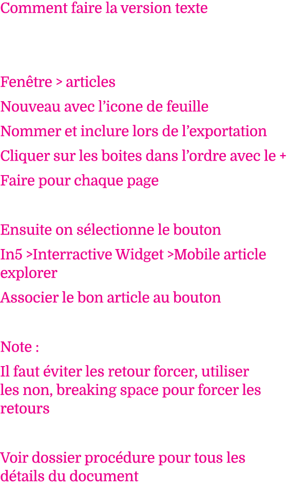 Comment faire la version texte  Fen tre   articles Nouveau avec l icone de feuille Nommer et inclure lors de l export   