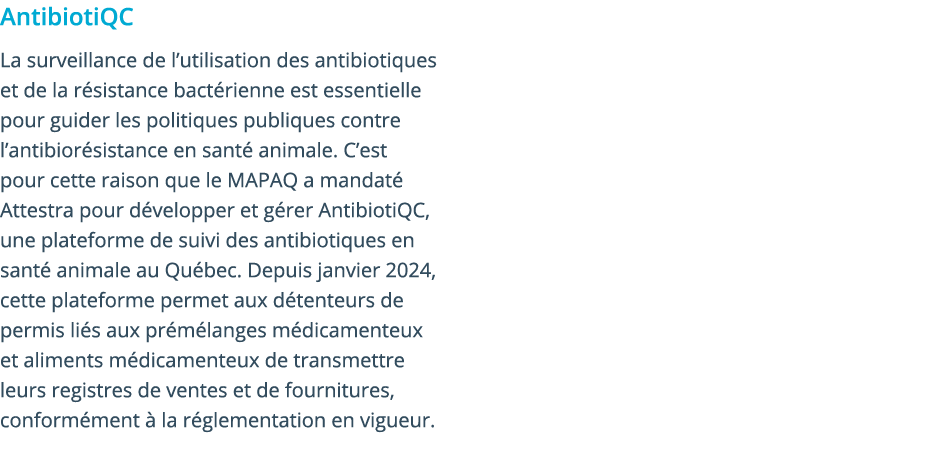 AntibiotiQC La surveillance de l’utilisation des antibiotiques et de la r sistance bact rienne est essentielle pour g...