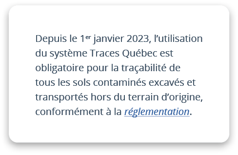 Depuis le 1er janvier 2023, l’utilisation du syst me Traces Qu bec est obligatoire pour la tra abilit de tous les so...