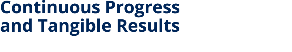 Continuous Progress and Tangible Results